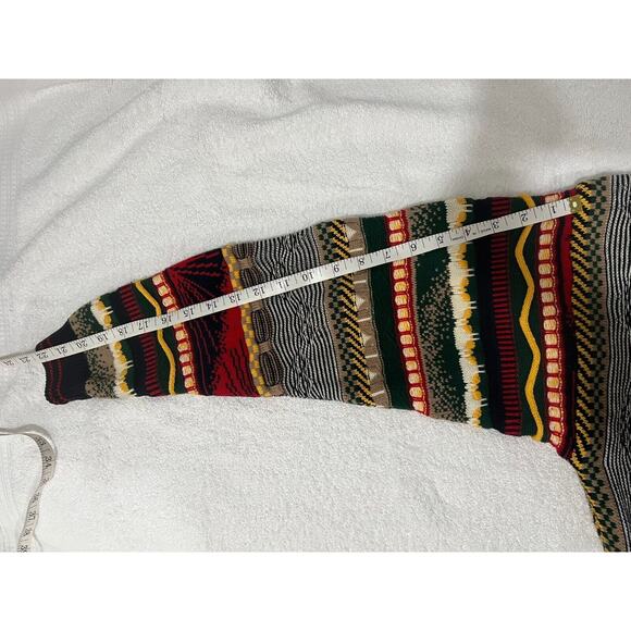 VTG COTTON TRADERS Coogi Style Sweater Mens Large Multicolor 3-D Texture Cotton - Picture 6 of 10